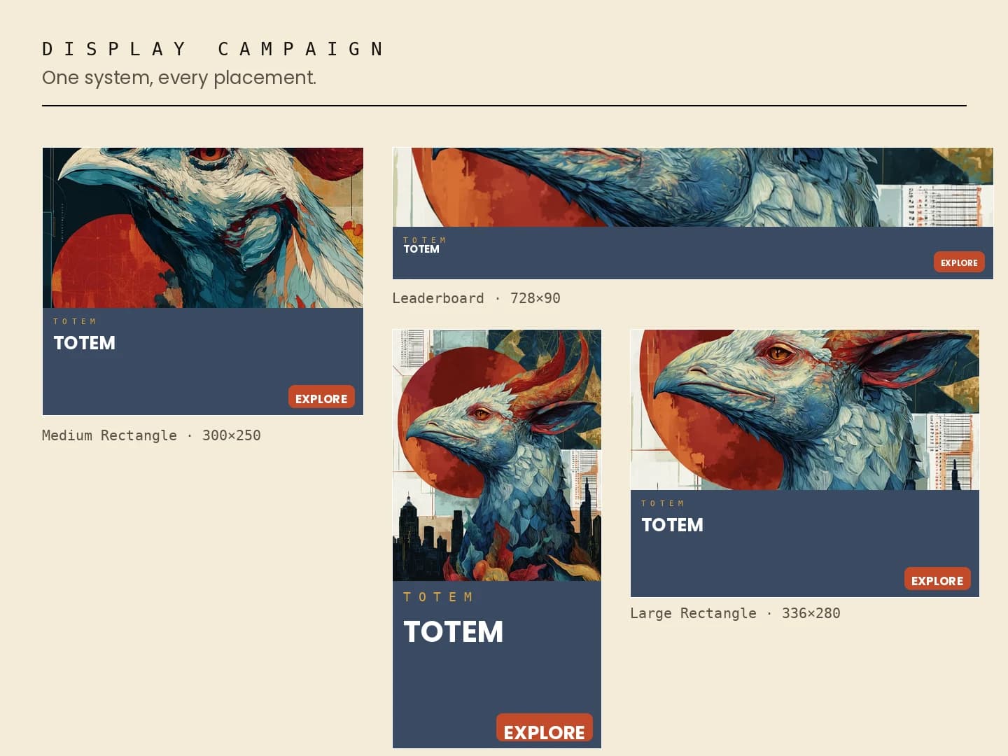 Digital campaign — social, display & out-of-home — panel