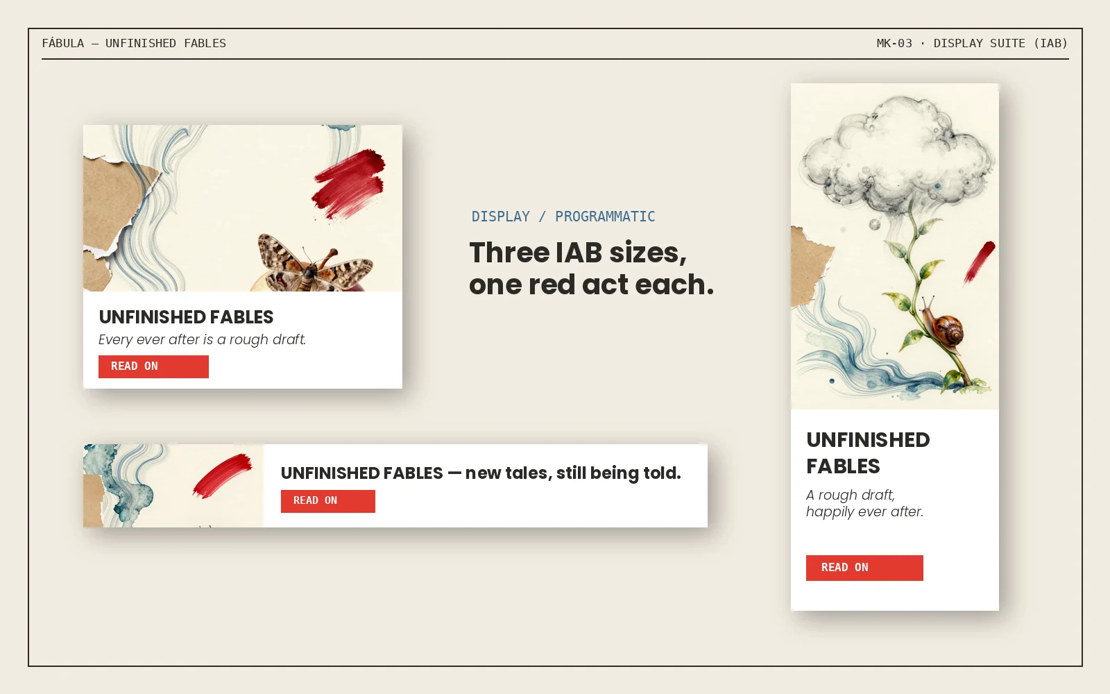 Digital campaign — social, display & out-of-home — panel
