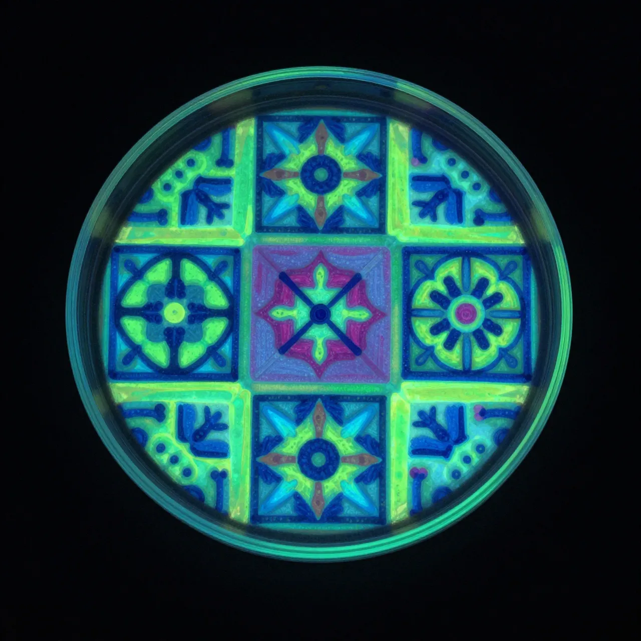 Culture Medium — fluorescent cultures (2025) — Azulejo Division