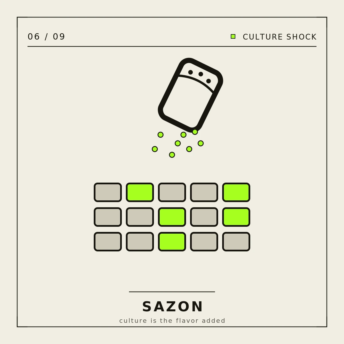 Culture Shock — conceptual icons (2025) — panel