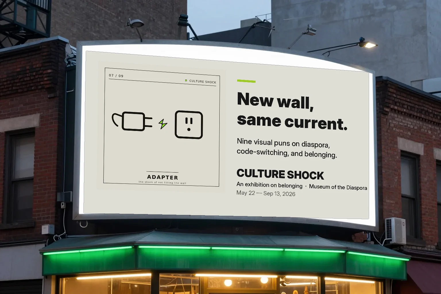 Culture Shock — conceptual icons (2025) — panel