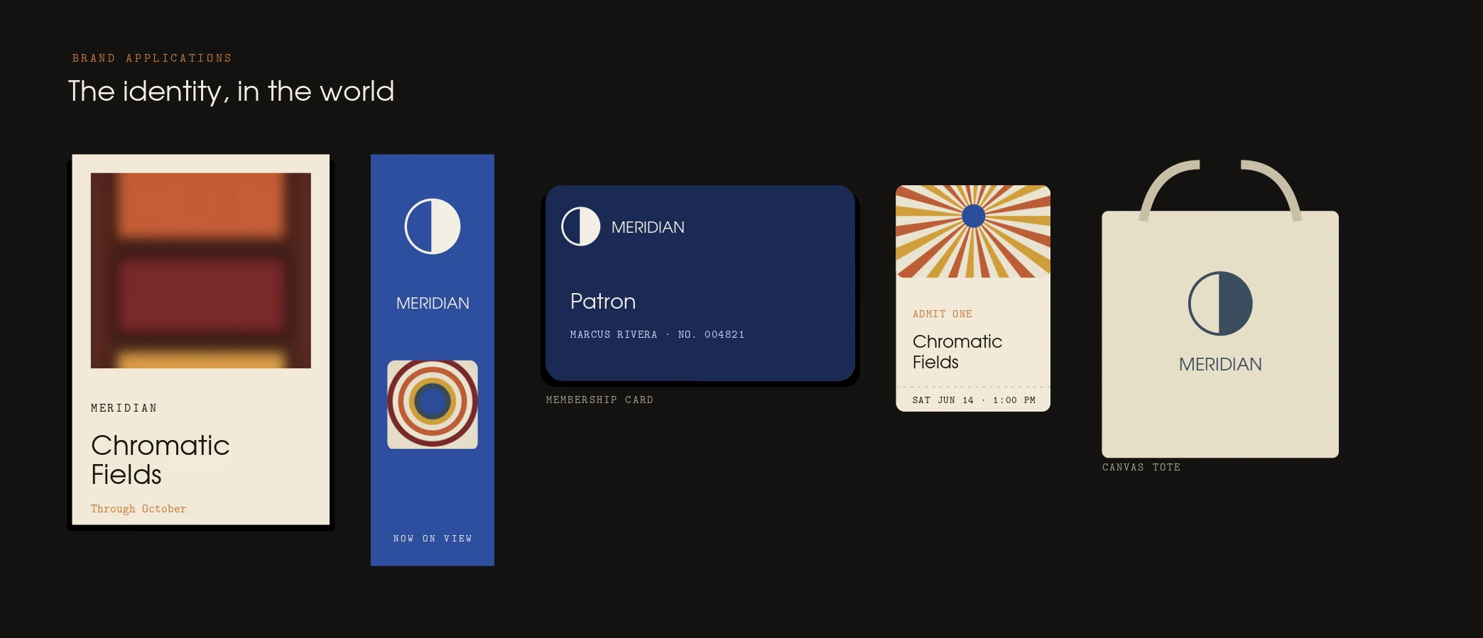 In the world — environments & brand applications — panel