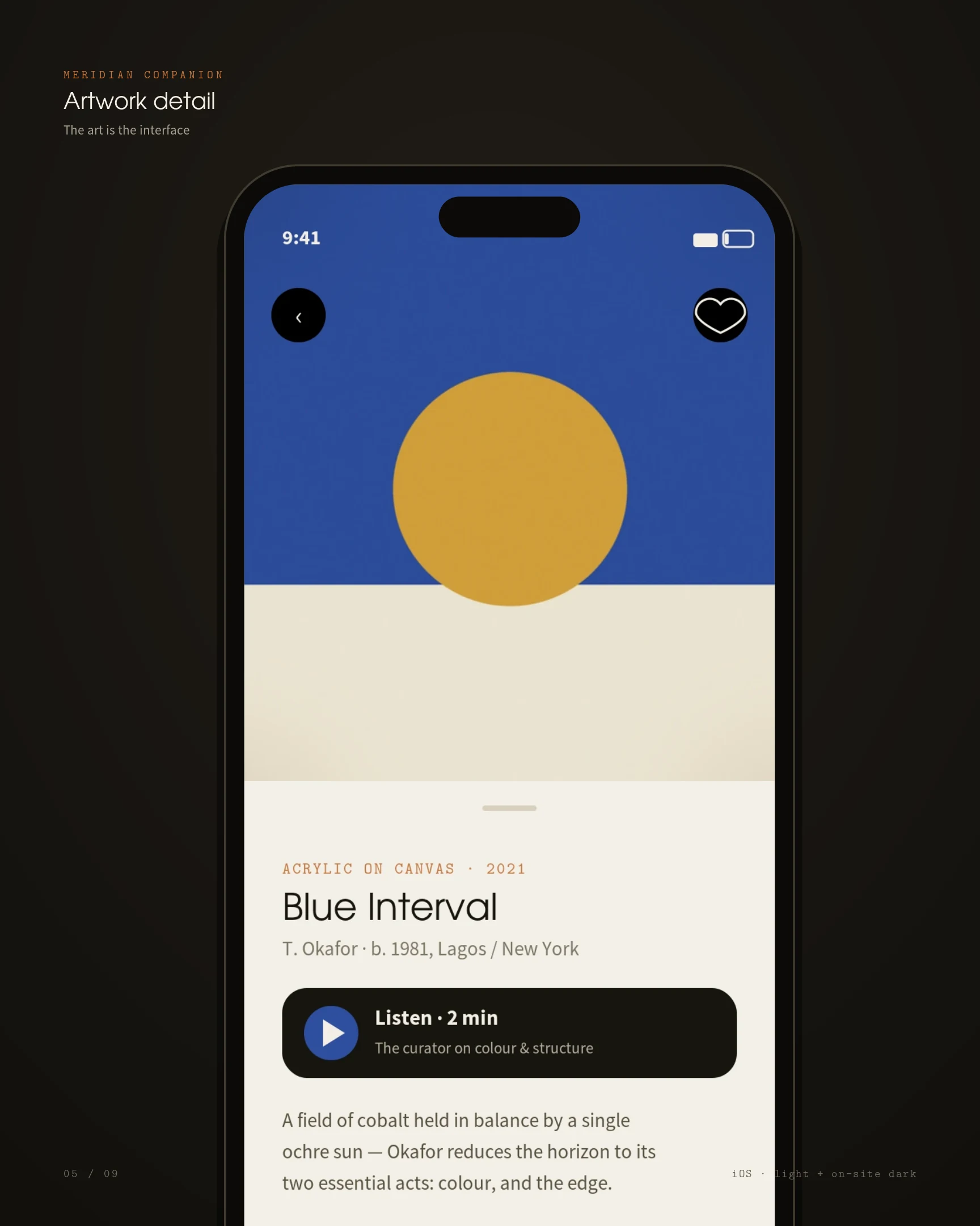 High-fidelity product design — thirteen surfaces, one voice — panel