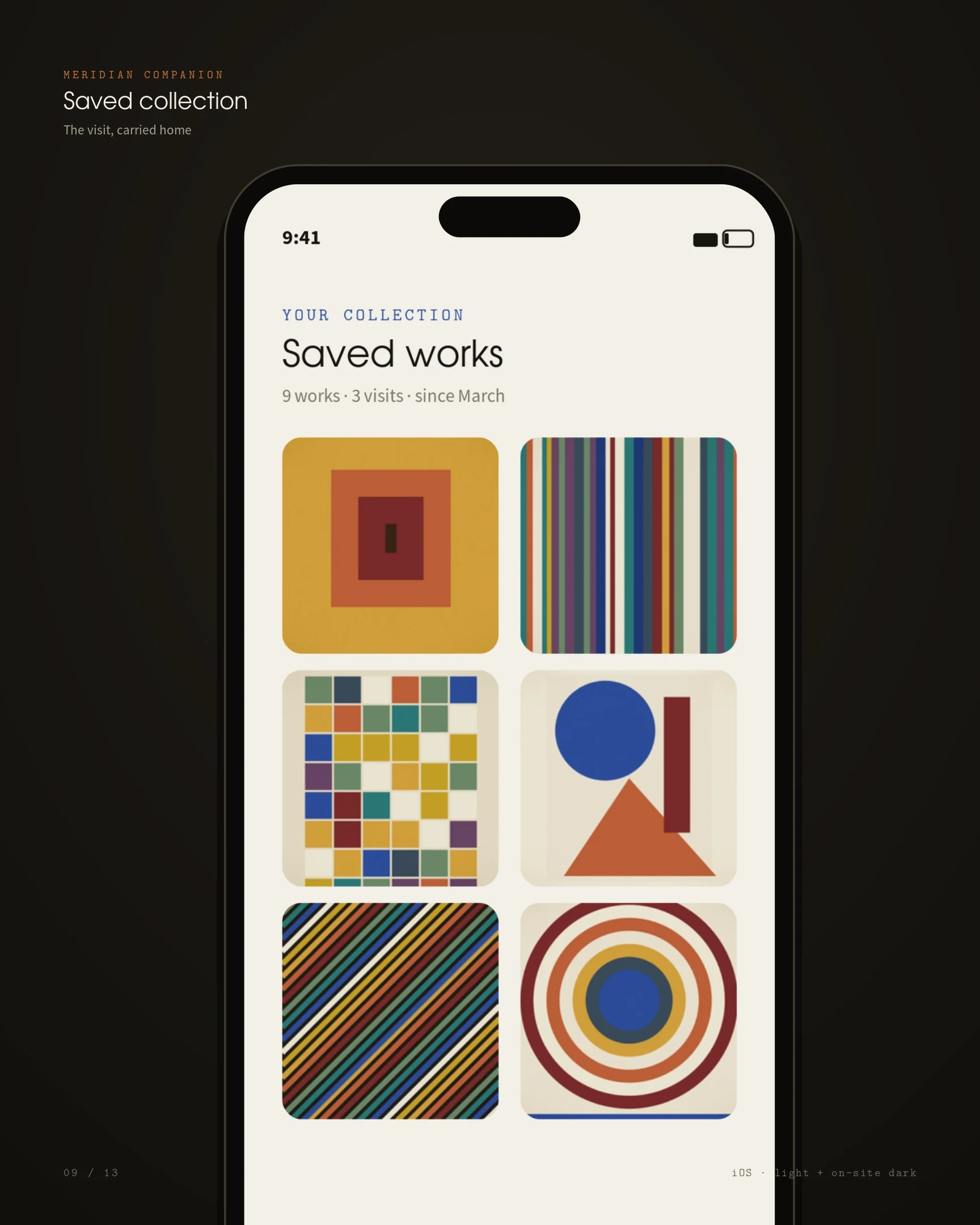 High-fidelity product design — thirteen surfaces, one voice — panel