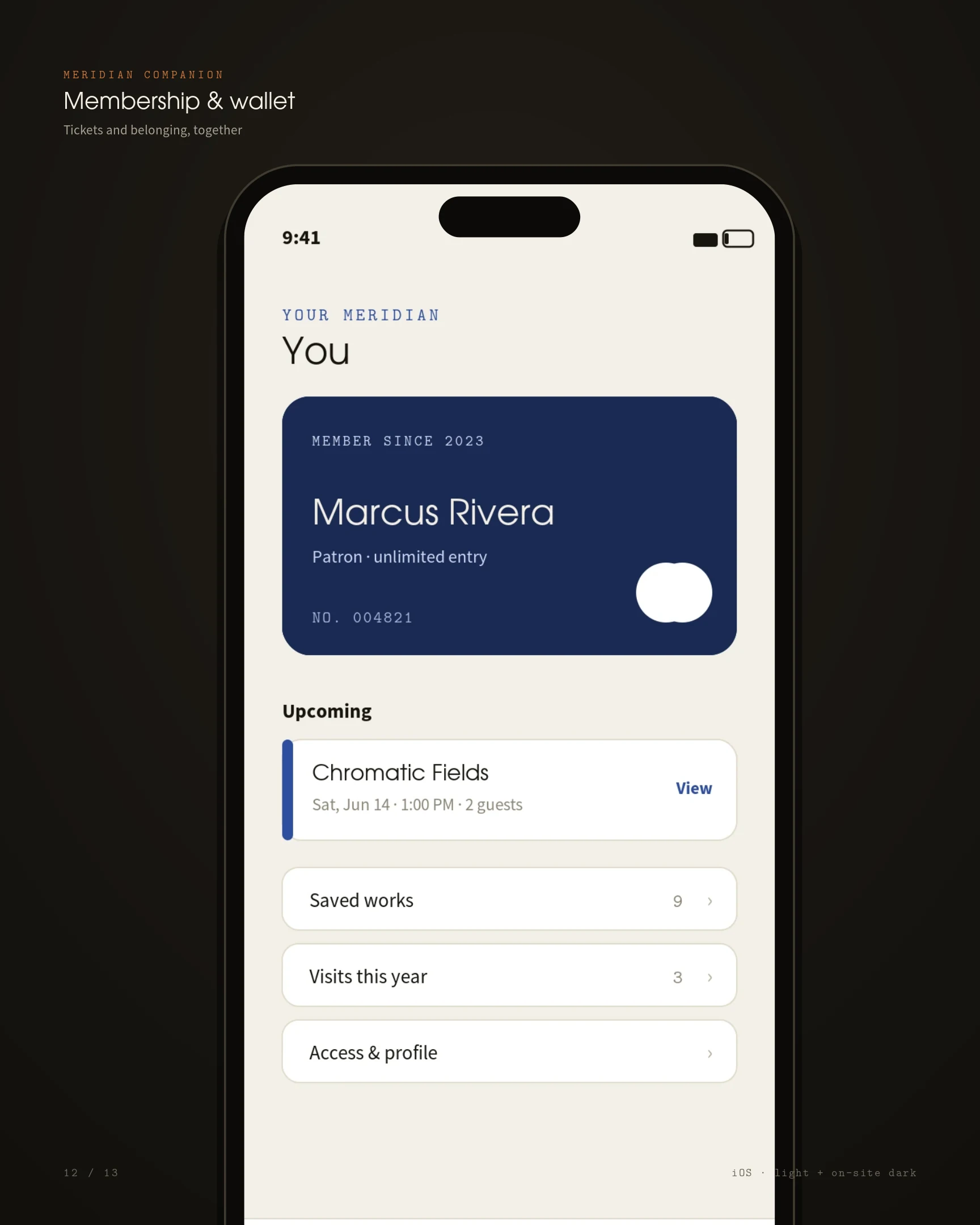 High-fidelity product design — thirteen surfaces, one voice — panel