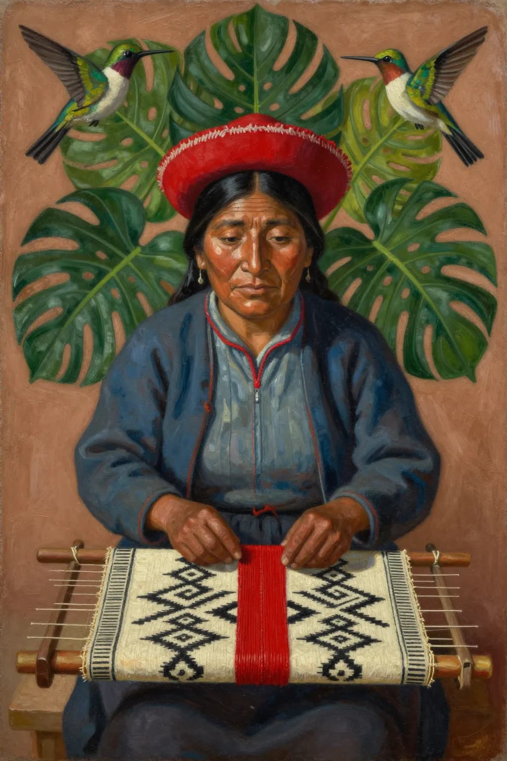 Telar · nine oil paintings — panel