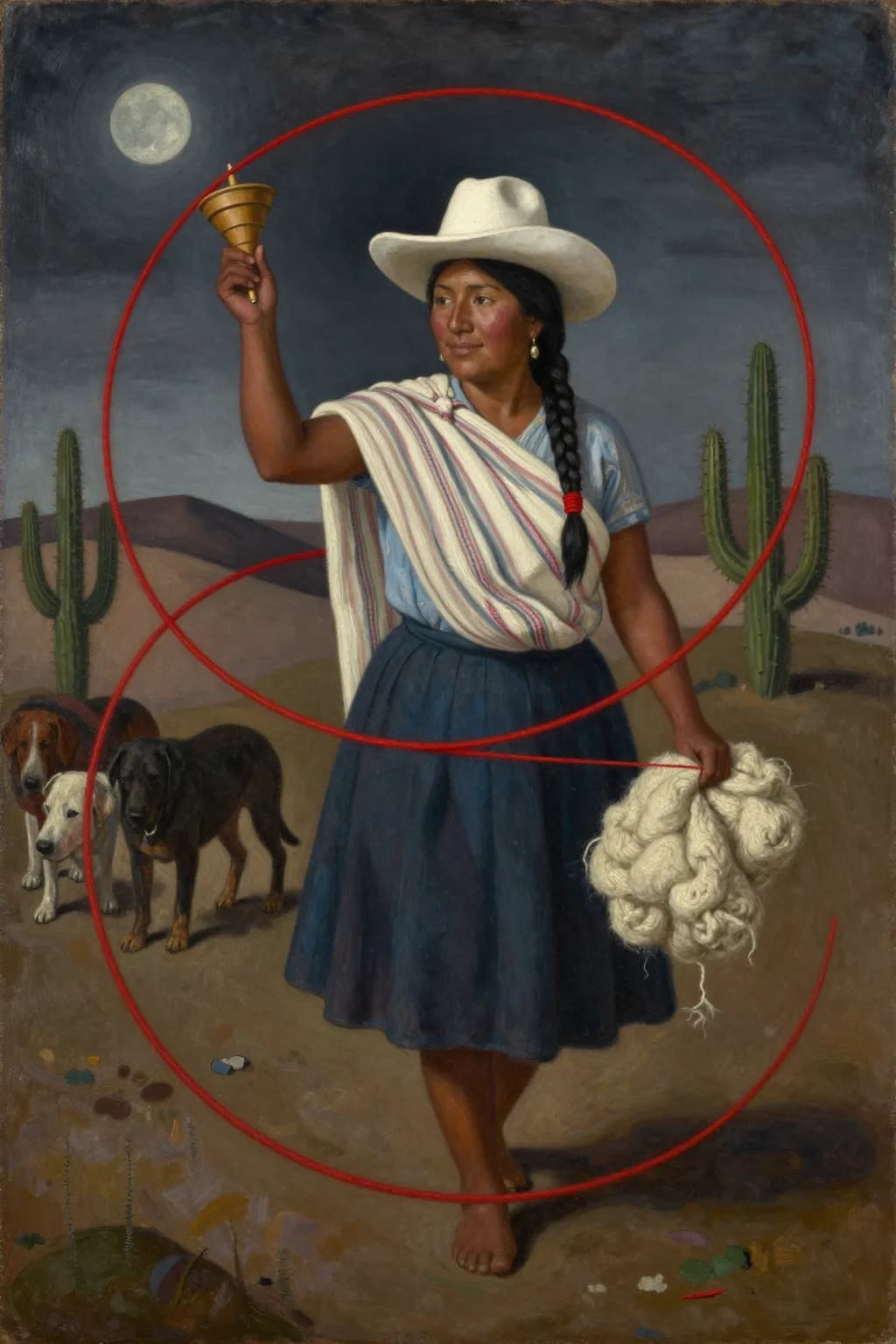 Telar · nine oil paintings — panel