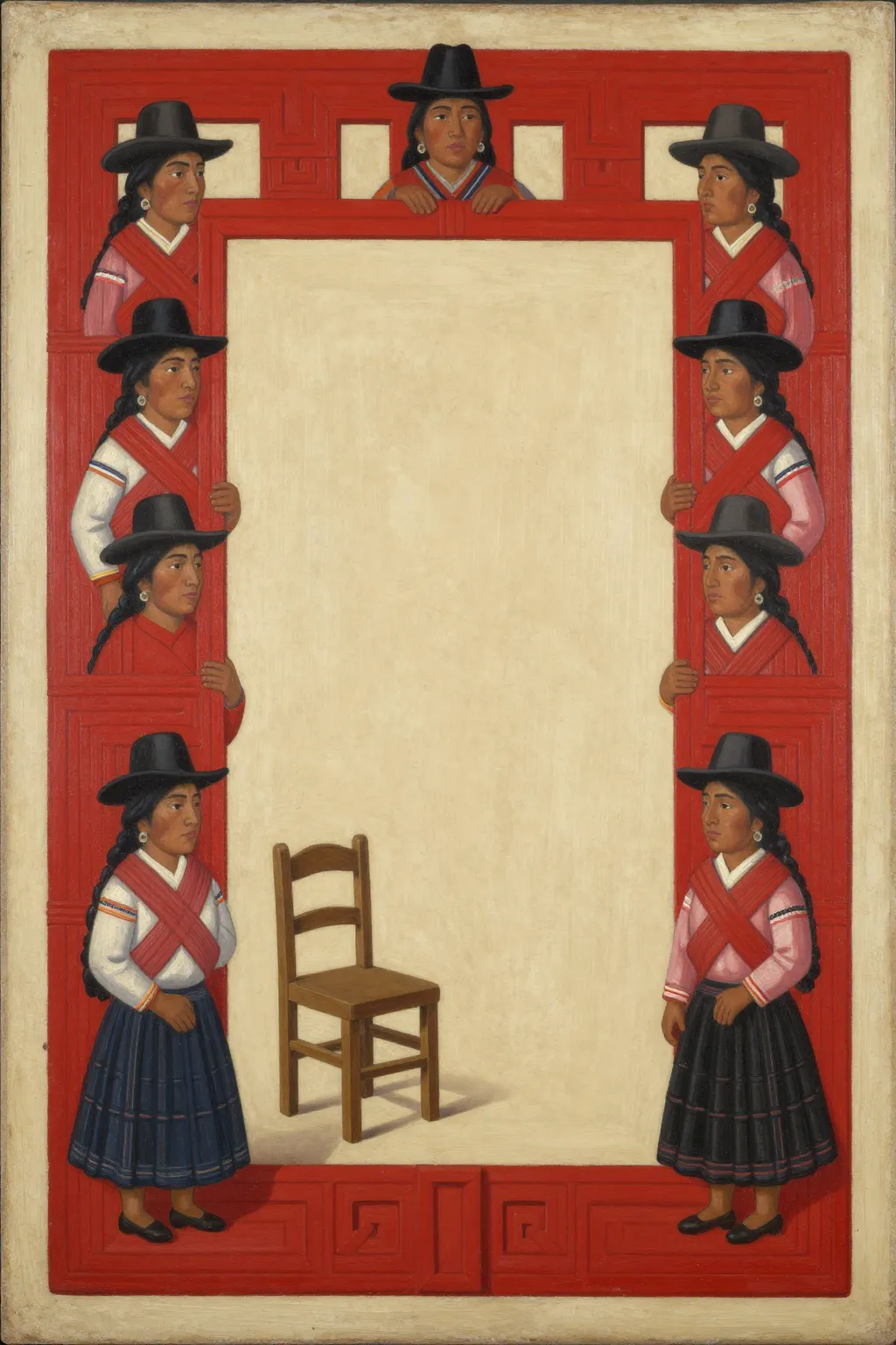 Telar · nine oil paintings — panel