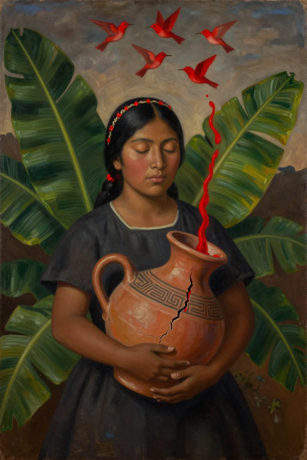 Telar · nine oil paintings — panel