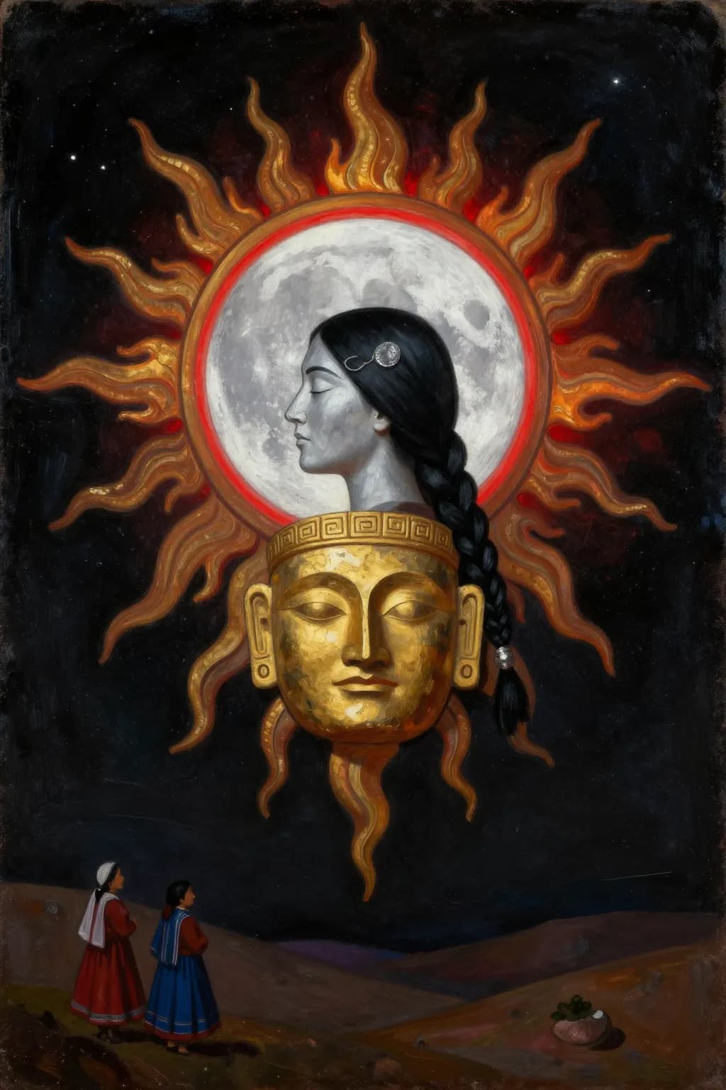 Telar · nine oil paintings — panel