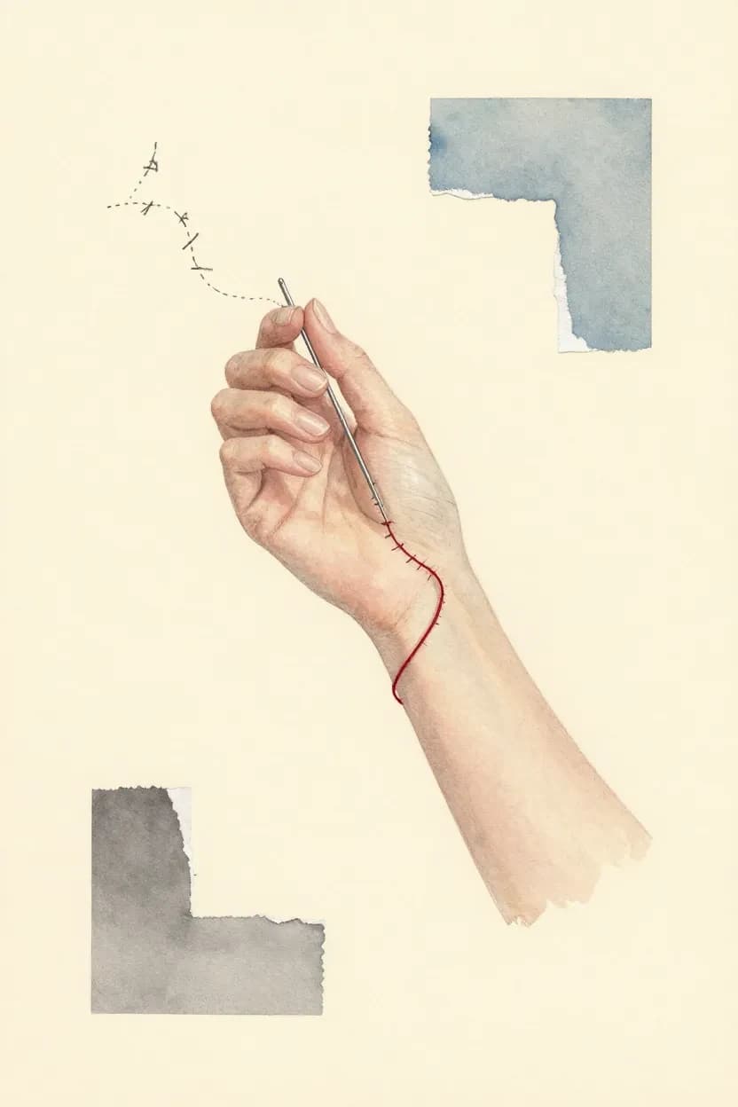 Unraveled Identities - twelve plates — panel