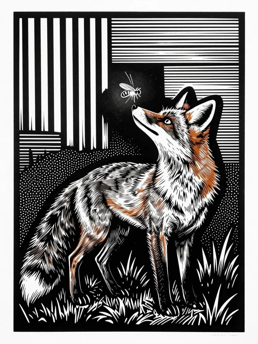 Linocut Menagerie — Fox & Firefly