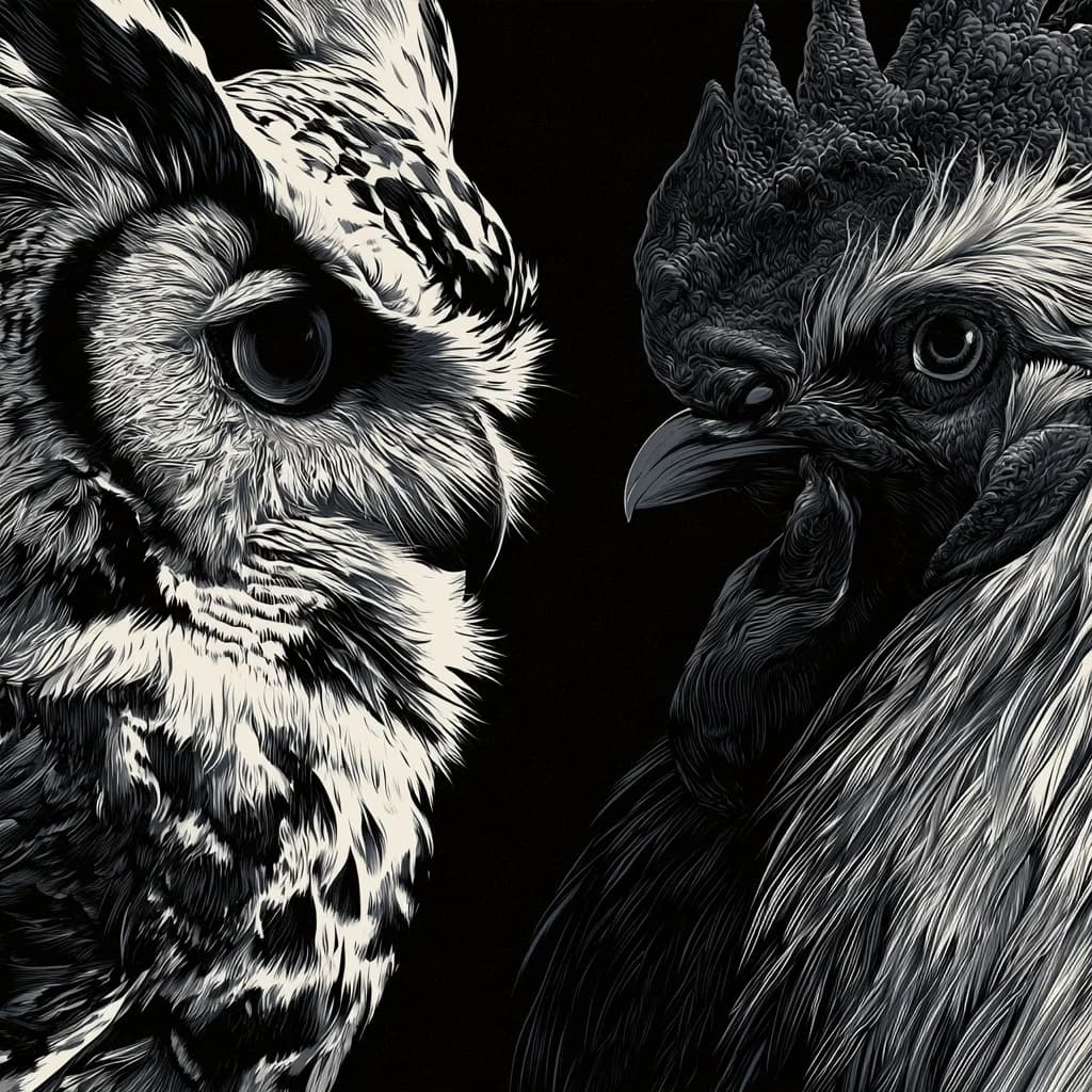 Linocut Menagerie — Night Watch