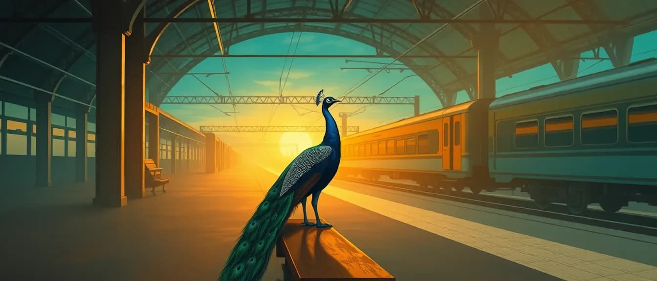 The Peacock at the Train Station