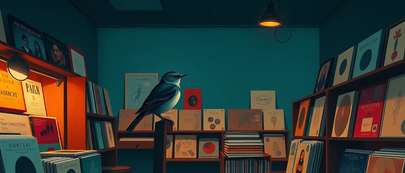The Singer at the Record Store