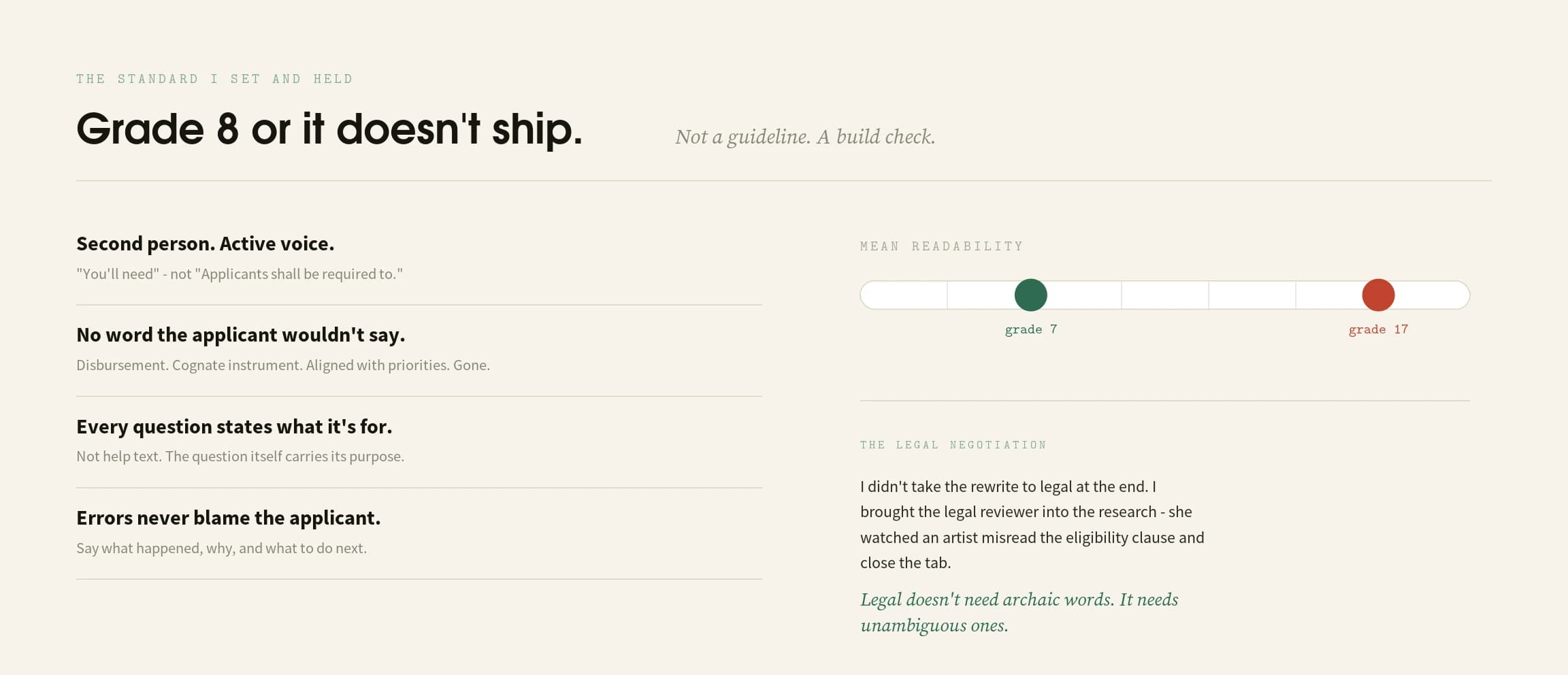 The standard, the structure & the errors — full case study cover