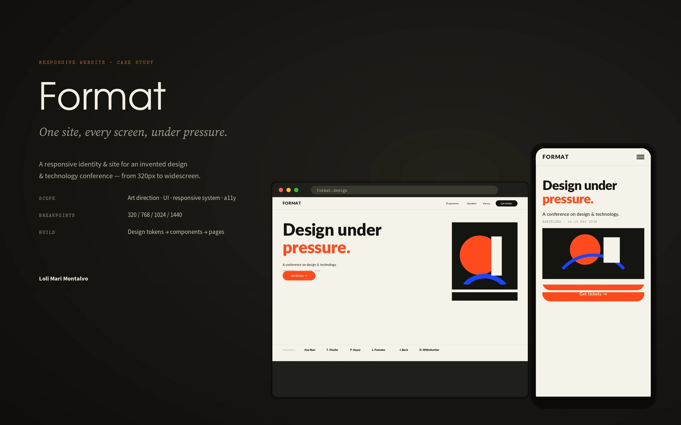 Responsive design — one layout, every screen — full case study cover