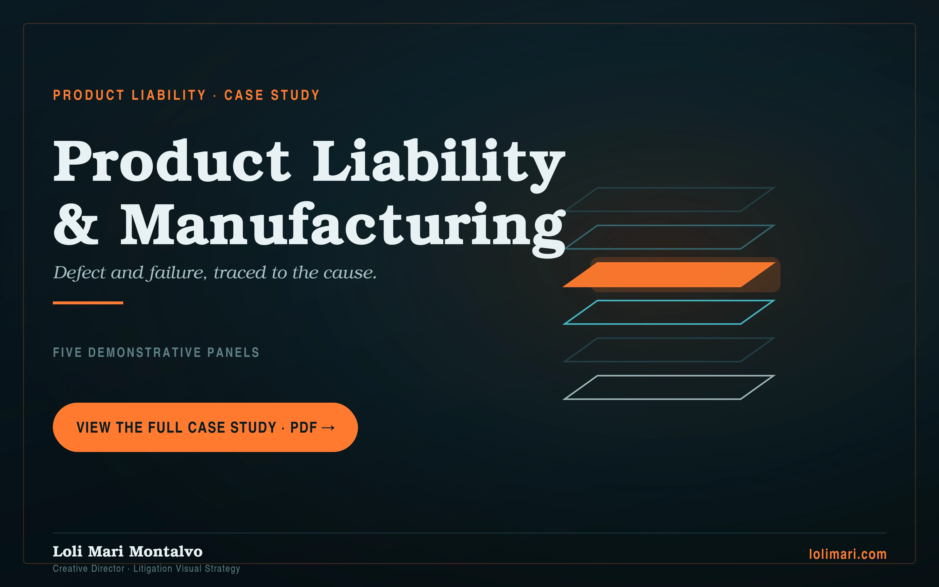 Product liability & manufacturing — full case study cover