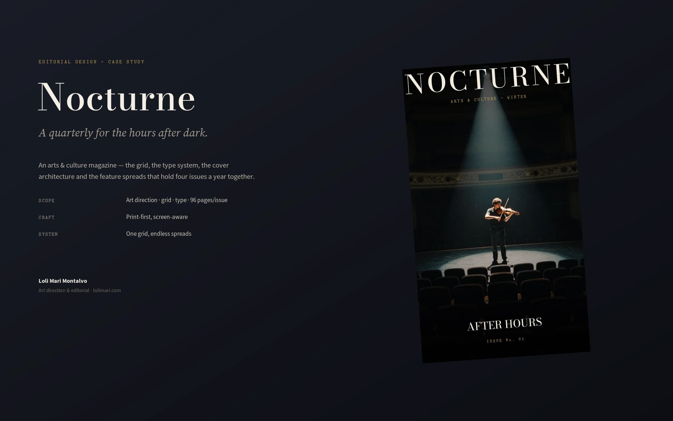 The system — grid, spreads, type — full case study cover