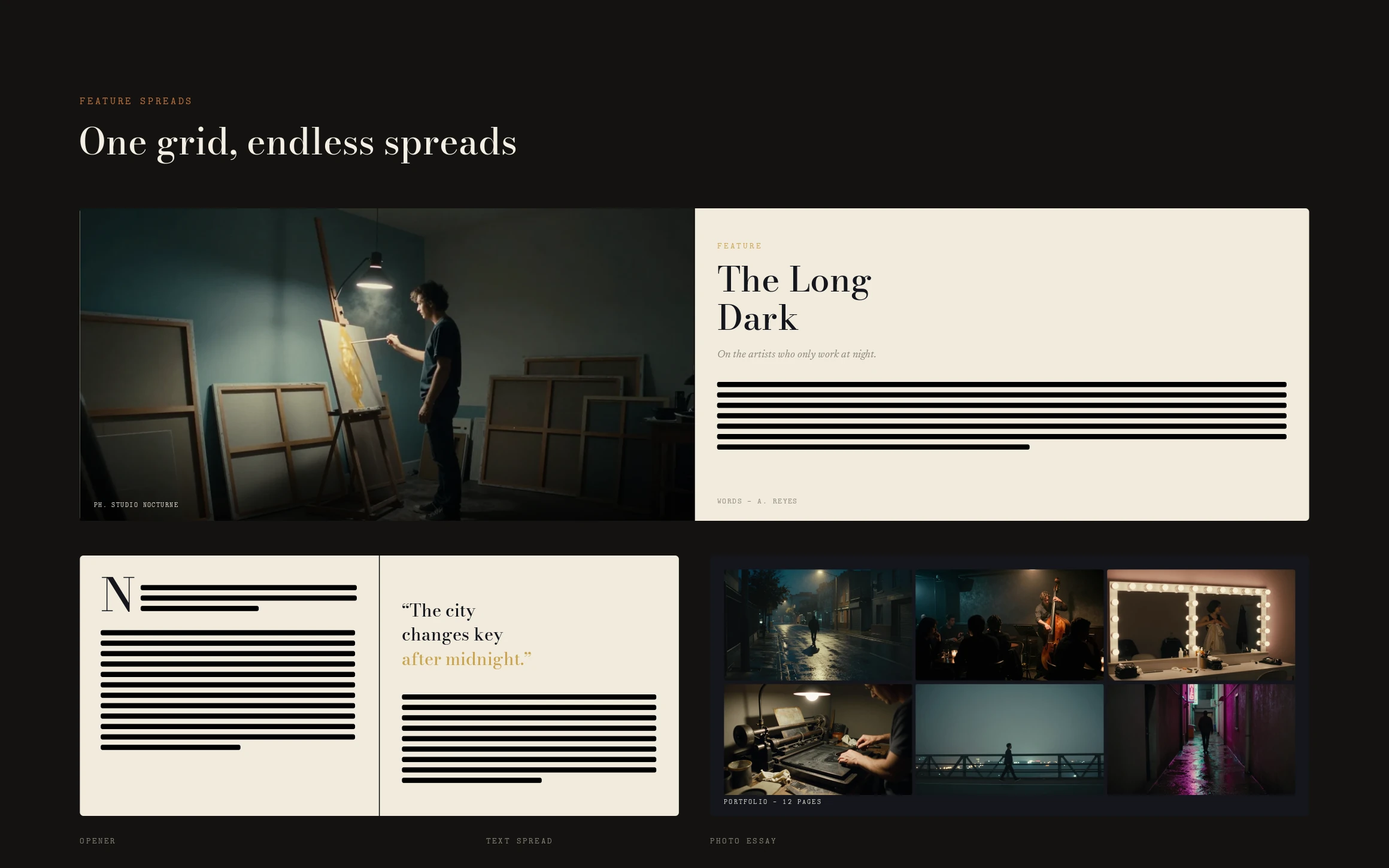 Spreads, covers & the details — full case study cover