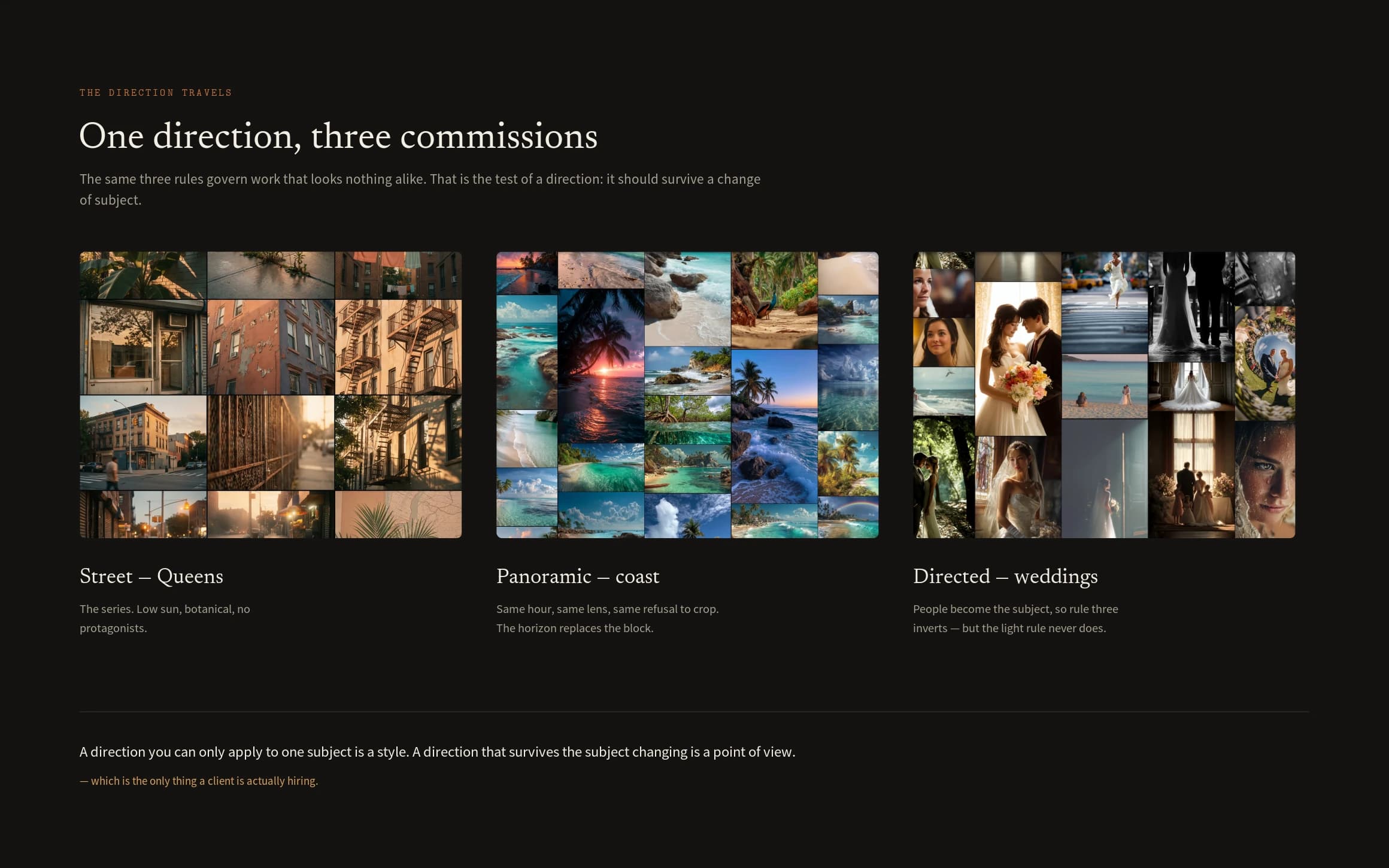 The spine, the motif & where it travels — full case study cover