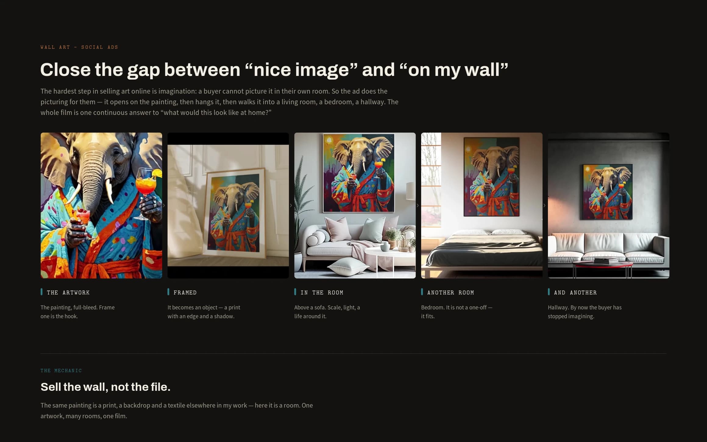 The campaign, the promo & the feed — full case study cover
