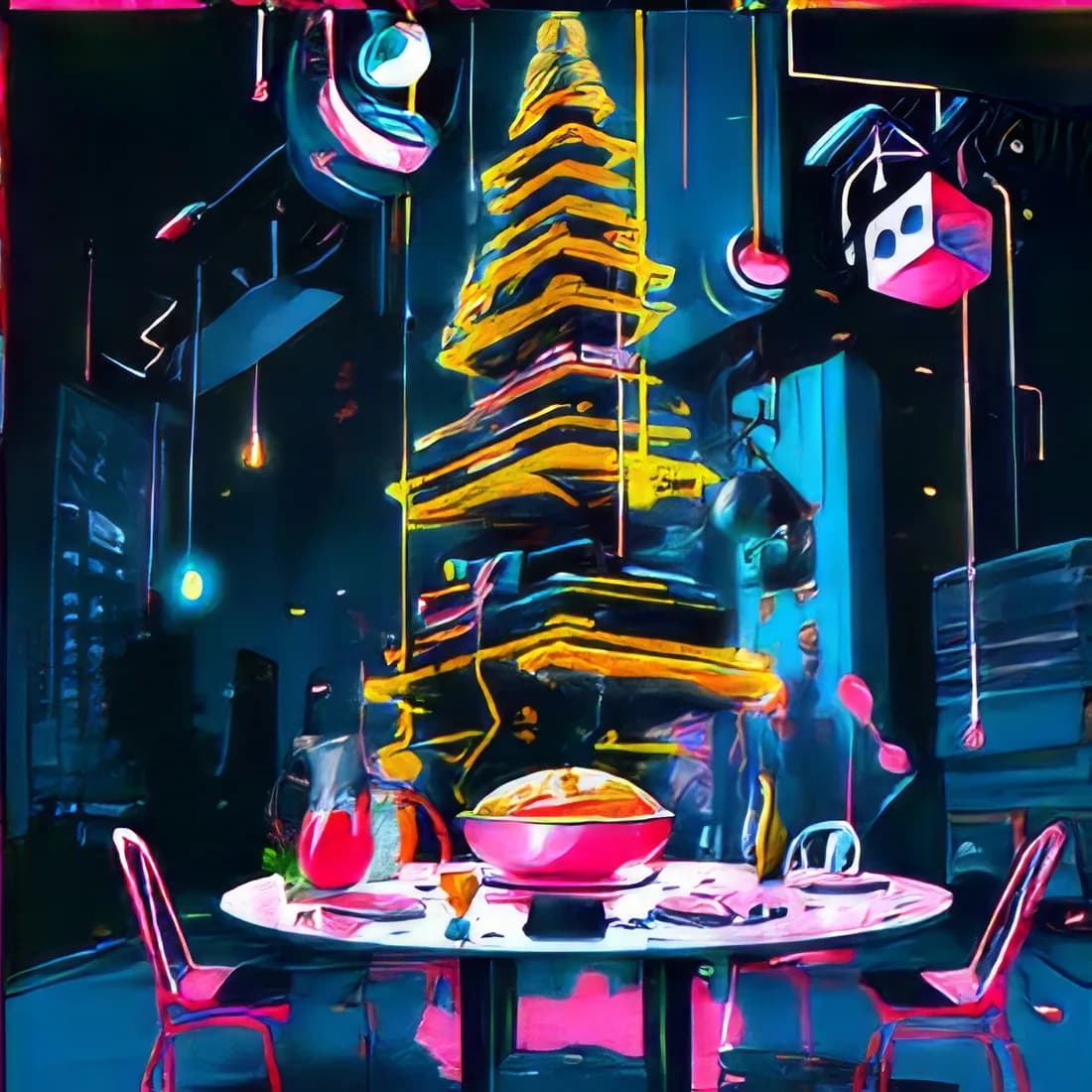 The Fortune 1000 stage — artwork by Loli Mari Montalvo