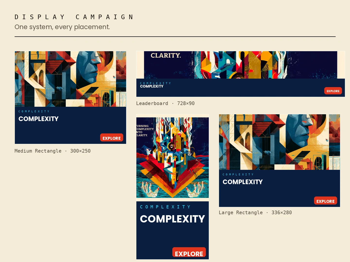 Digital campaign — social, display & out-of-home — panel