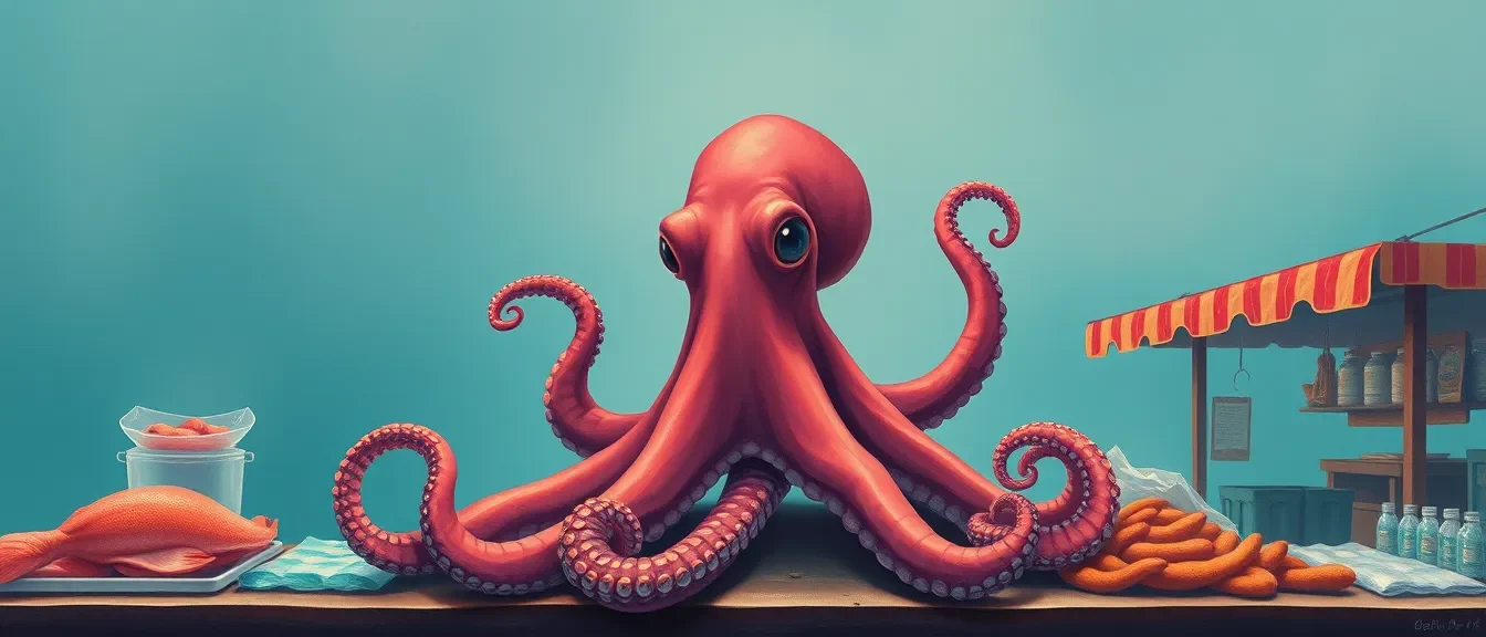 The Octopus at the Fish Market