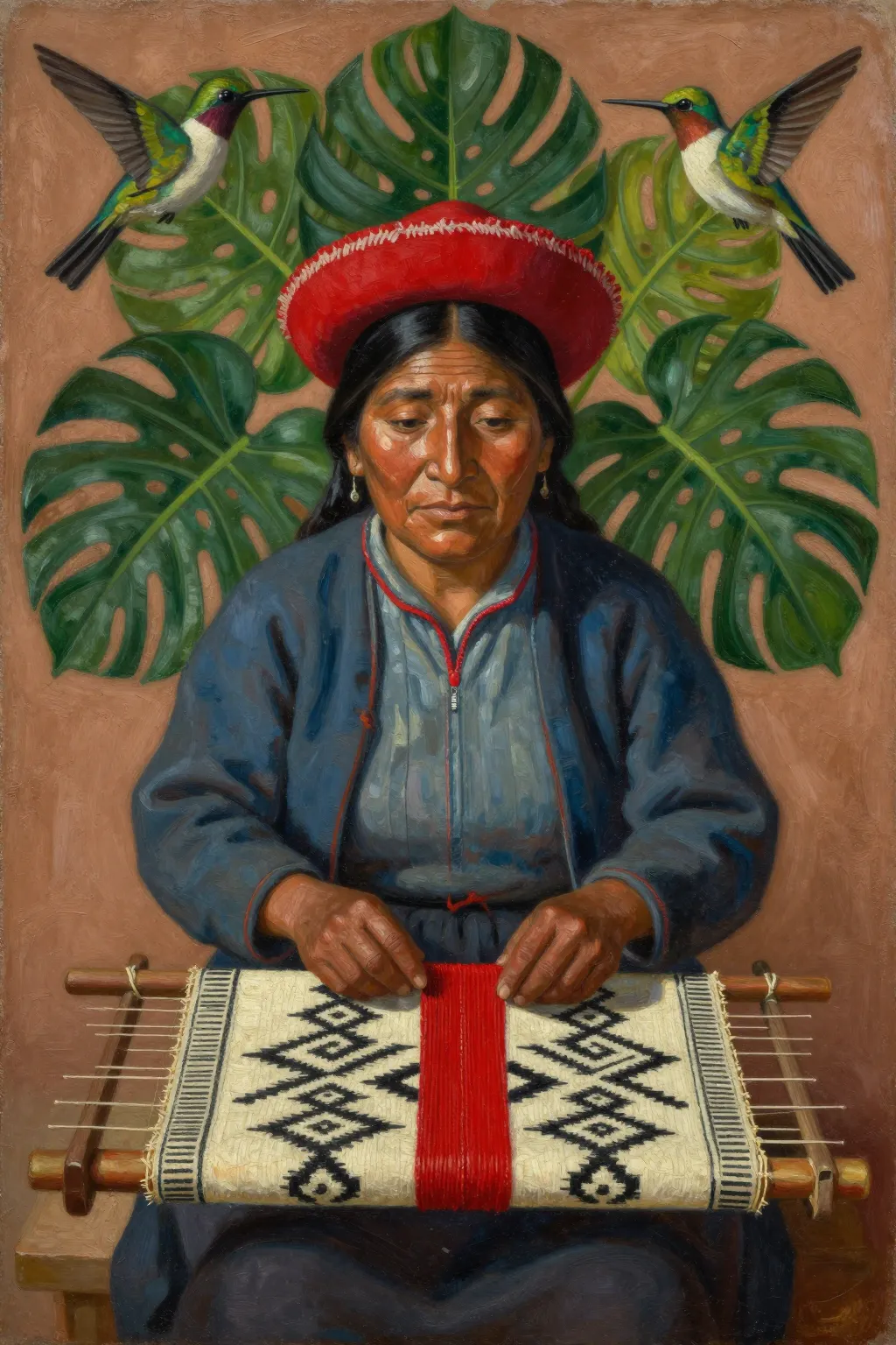 Telar · nine oil paintings — panel