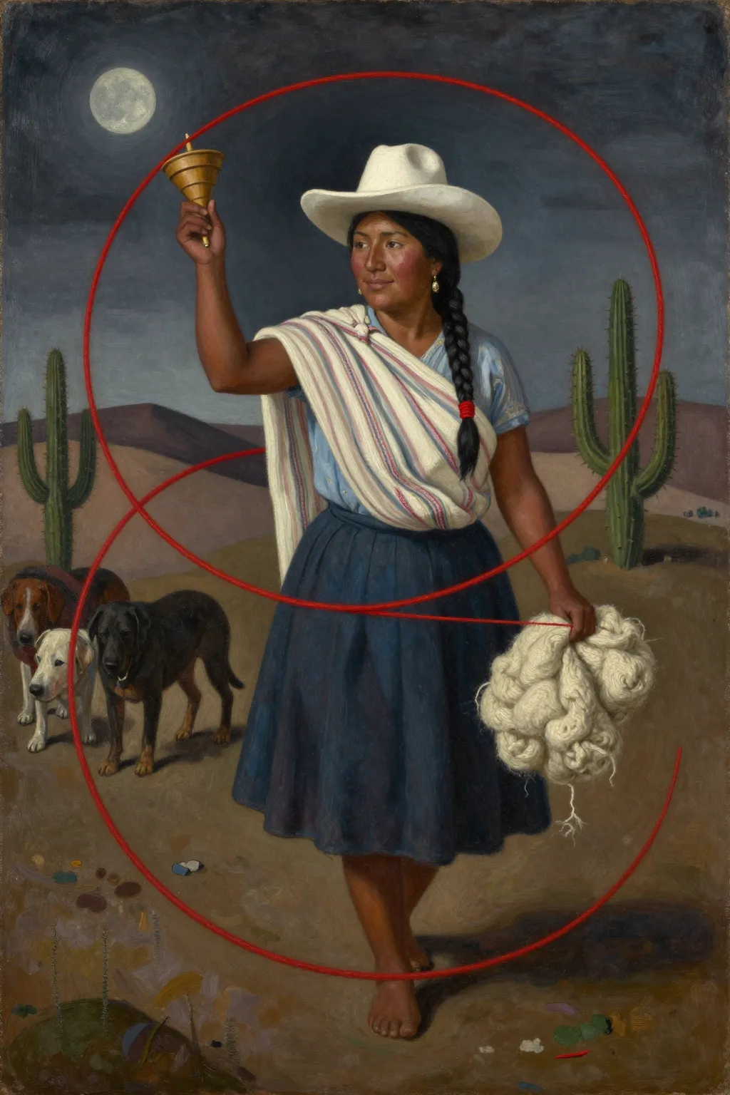 Telar · nine oil paintings — panel