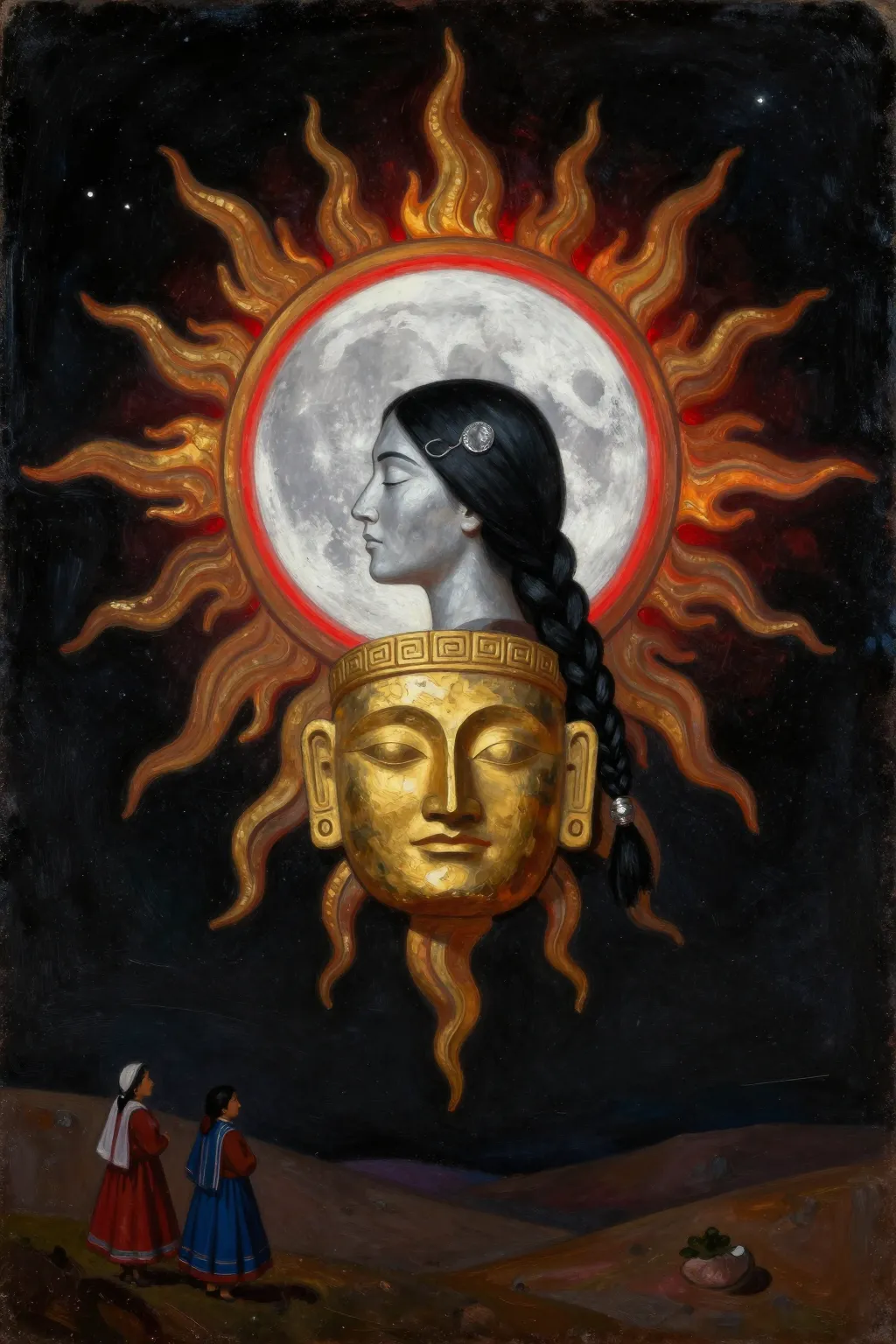 Telar · nine oil paintings — panel