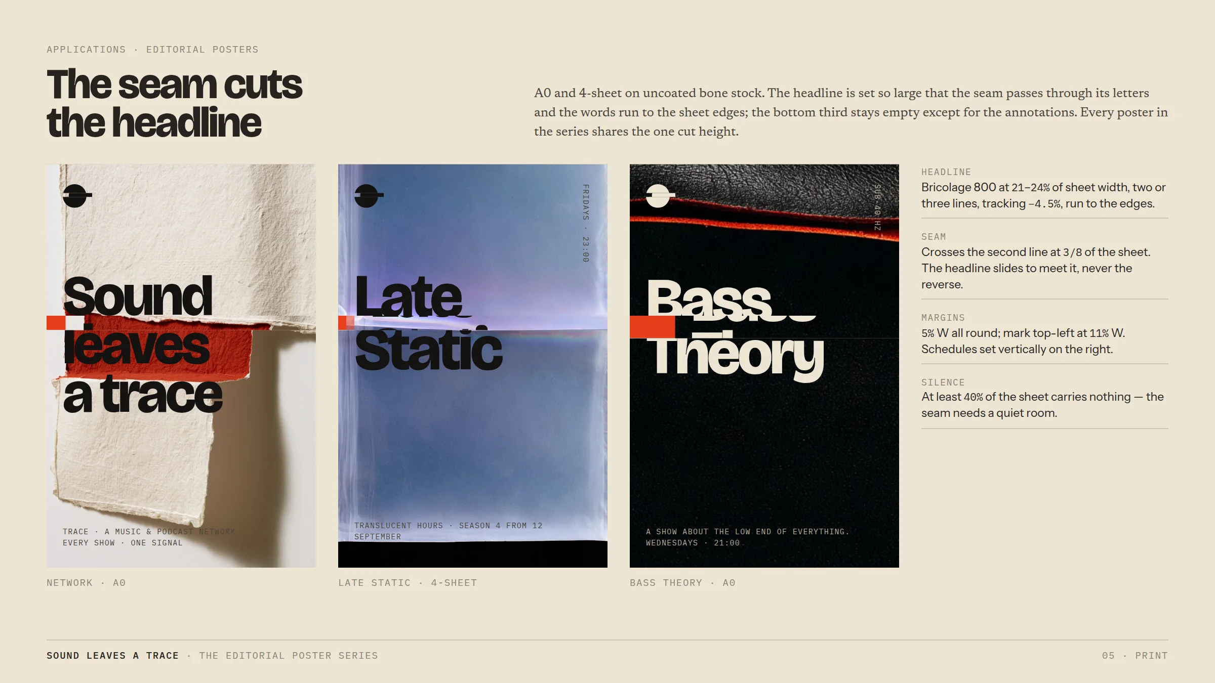 The system, plate by plate — The seam cuts the headline