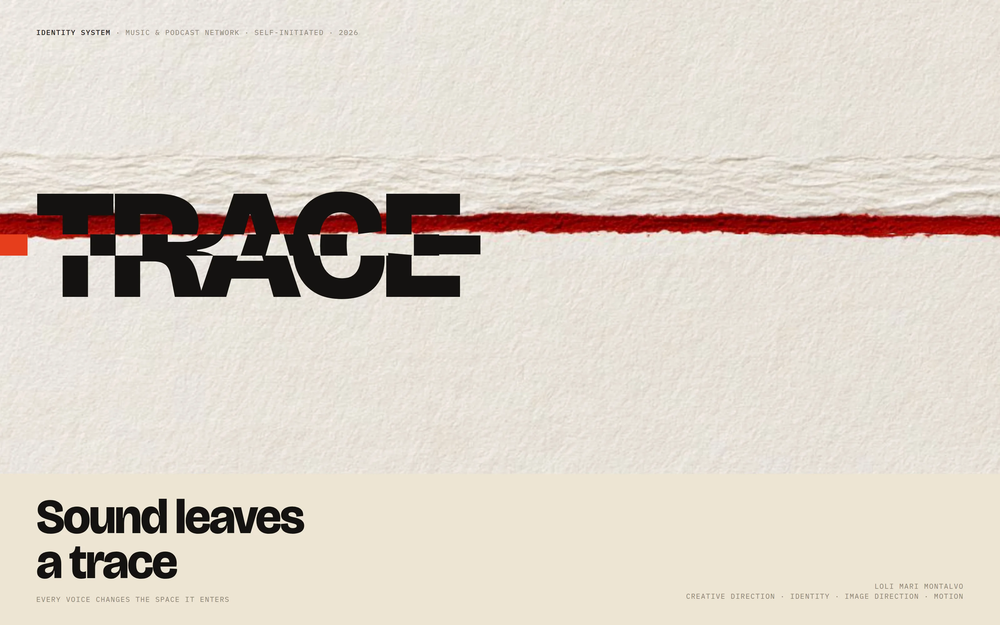 Sound Leaves a Trace — Brand identity systems