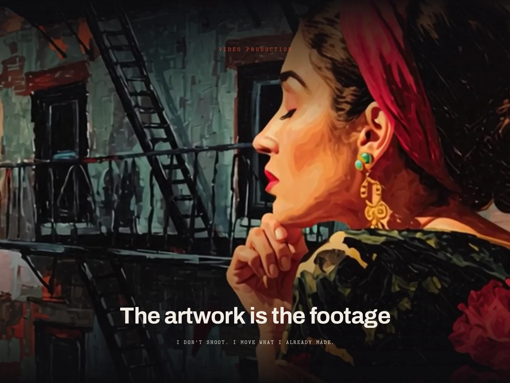 The Artwork Is the Footage — artwork by Loli Mari Montalvo