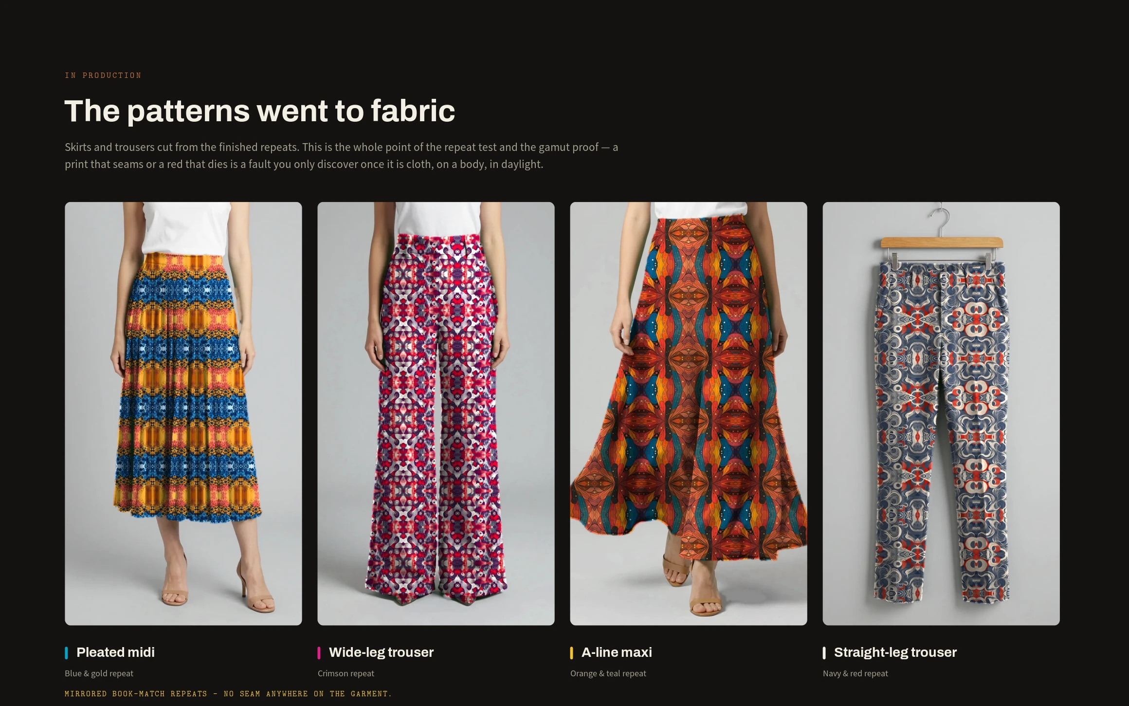 The garments — Surface → form