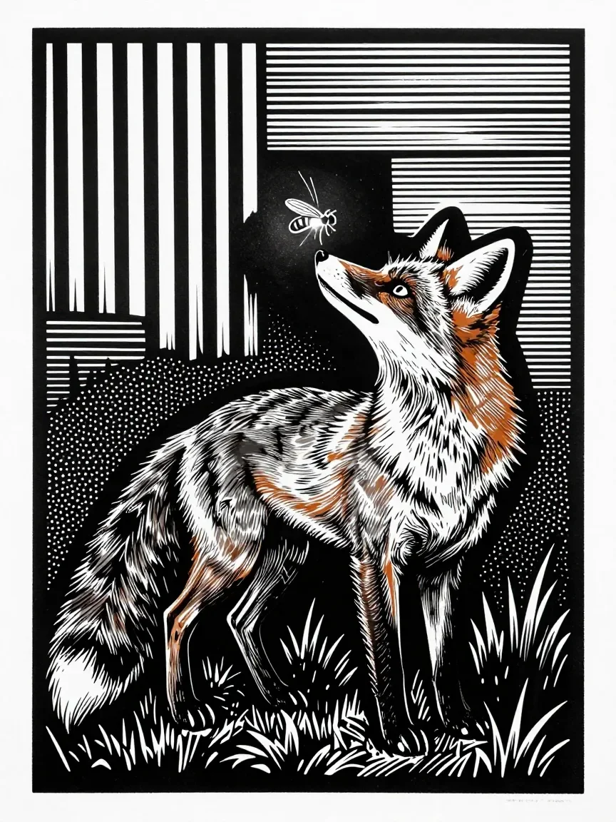 Linocut Menagerie — Fox & Firefly