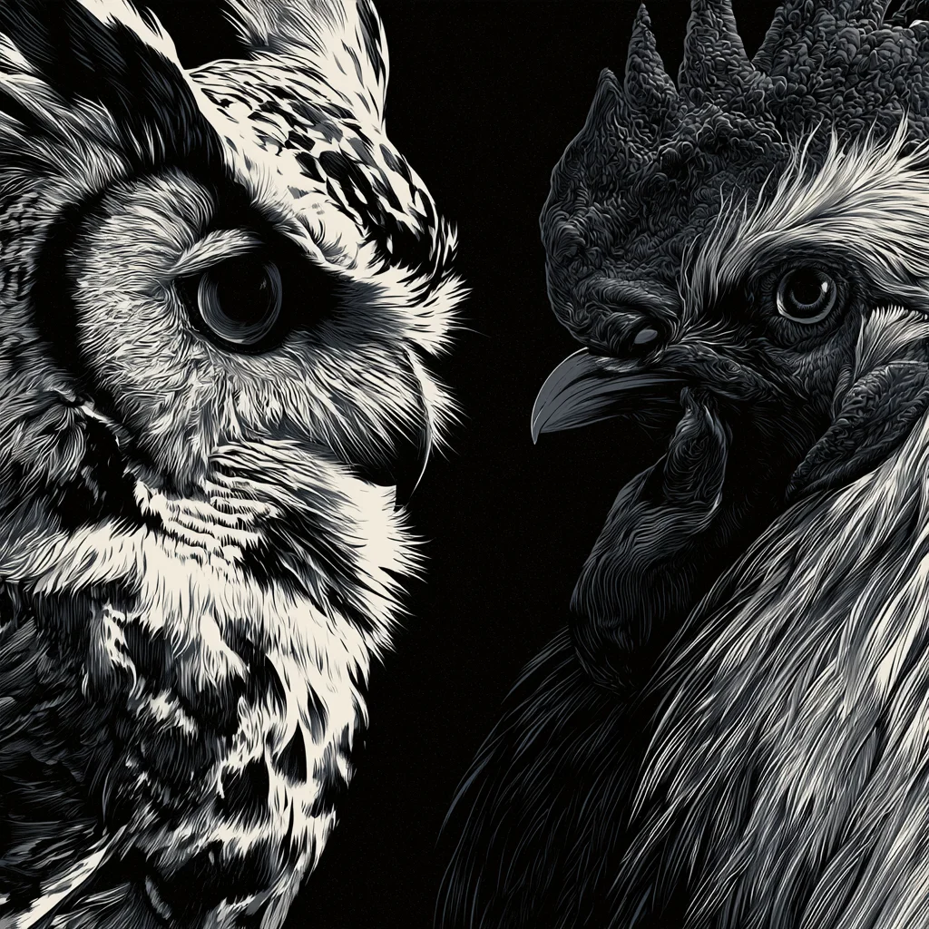 Linocut Menagerie — Night Watch